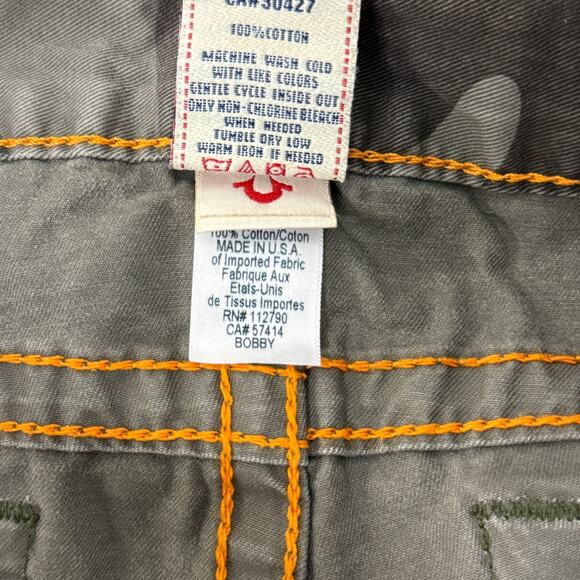 True Religion Bobby Low Rise Green Camo Print Micro Mini Cut Off Camo Shorts 28 - Picture 4 of 8